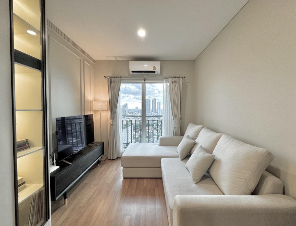 For SaleCondoBang Sue, Wong Sawang, Tao Pun : Condo for sale Lumpini Place Tao Poon Interchange, size 34.61 sq m., 1 bedroom, 1 living room, 2 air conditioners (fully furnished room), 22nd floor, corner room