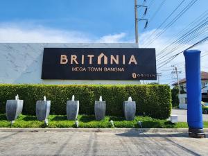 For SaleHouseBangna, Bearing, Lasalle : Britania Megatown Bangna, 4 bedroom house, near Mega Bangna, beautiful condition, high-class common area