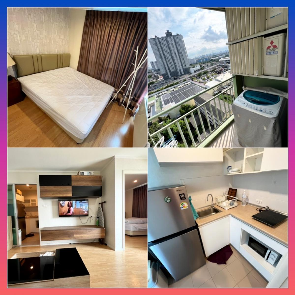 For RentCondoPattanakan, Srinakarin : Lumpini Place Srinakarin Hua Mak Condo for rent, near Airportlink BTS Hua Mak Suvarnabhumi Stamford