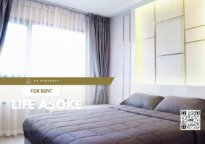 For RentCondoRama9, Petchburi, RCA : For rent ✨ Life Asoke ✨ complete furniture and electrical appliances, near MRT.