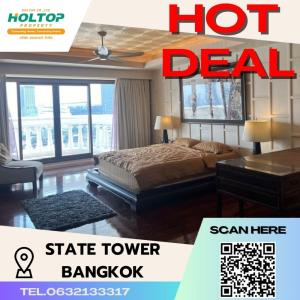 For RentCondoSilom, Saladaeng, Bangrak : #N321 For rent State Tower Bangkok