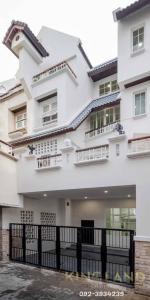 For RentTownhouseRatchadapisek, Huaikwang, Suttisan : Modern luxury villa for rent, ready to move in, 6 bedrooms, 6 bathrooms, furnished, prime location near Ratchada, Huai Khwang 10-15 to Asoke, RCA. Near MRT / BTS, rental price 225,000 baht / month #Pets allowed