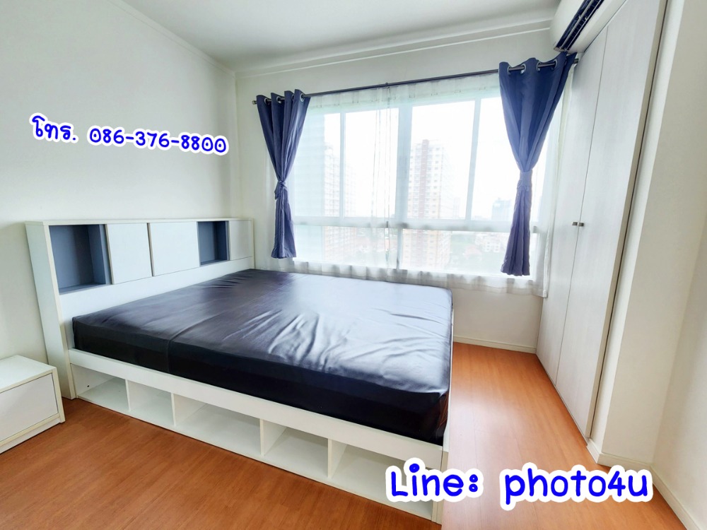 For RentCondoRattanathibet, Sanambinna : Condo for rent, Lumpini Park, Ratchadaphisek-Ngamwongwan, only 80 meters from the BTS station, room 23.16 sq m, Building C, next to the swimming pool and fitness center.