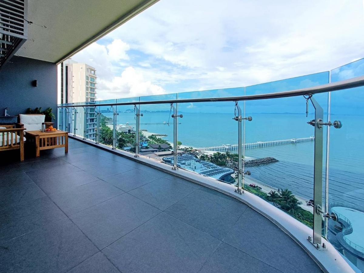 ขายคอนโดศรีราชา แหลมฉบัง บ้านบึง : Sea view 3 Bed 2Bath 122.47 sq.m. 🏖️- The Symphony Bangpra–Sriracha 0993639692 Toey