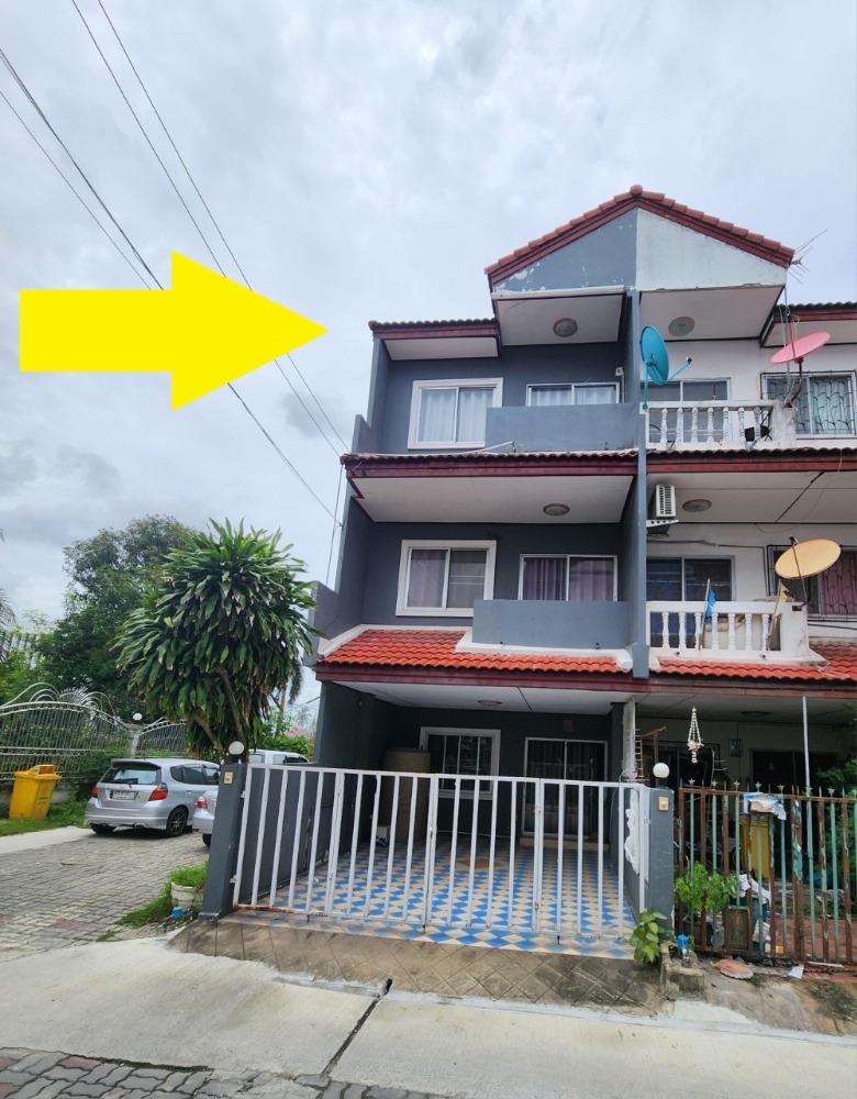 For SaleTownhouseRama5, Ratchapruek, Bangkruai : For sale, below appraisal price, 3-storey townhouse, corner house, Khwan Nakhon Village, Bang Kruang 54, Nakhon In Road, Rama 5