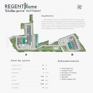 ขายดาวน์คอนโดท่าพระ ตลาดพลู วุฒากาศ : (Foreigner Quota) Building B Regent Home Wutthakat 180m. to BTS Wutthakat