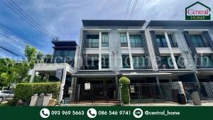 For SaleTownhouseRattanathibet, Sanambinna : Baan Klang Muang, Rattanathibet, 3-storey townhouse, corner house (home office)