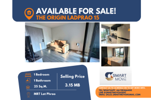 For SaleCondoLadprao, Central Ladprao : Code C20240800110.......The Origin Ladprao 15 sale with tenant, 1 bedroom, 1 bathroom, furnished, Special Deal!!