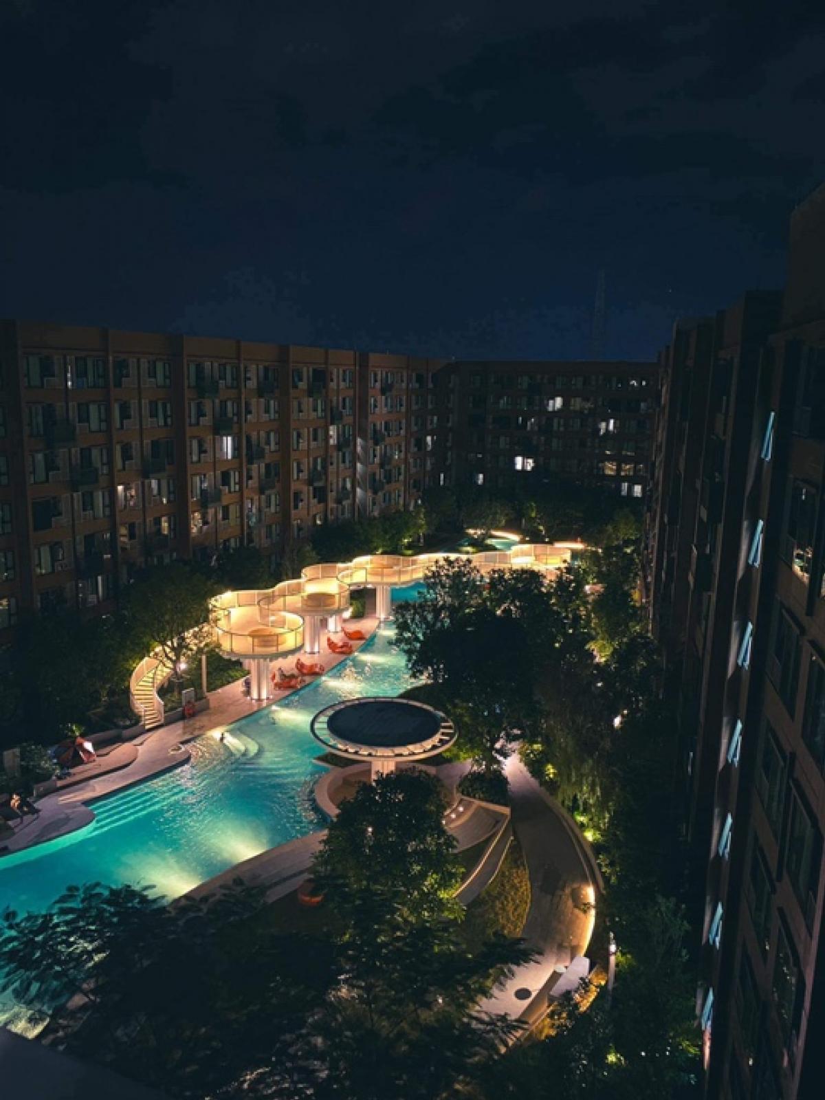 For RentCondoPathum Thani,Rangsit, Thammasat : 📣Open for reservations for renting a condo Kave Town Colony, Building C, 8th floor, pool view, separate room, separate kitchen, size 26 sq m, beautiful room, great view. 🏊🏻‍♂️✨