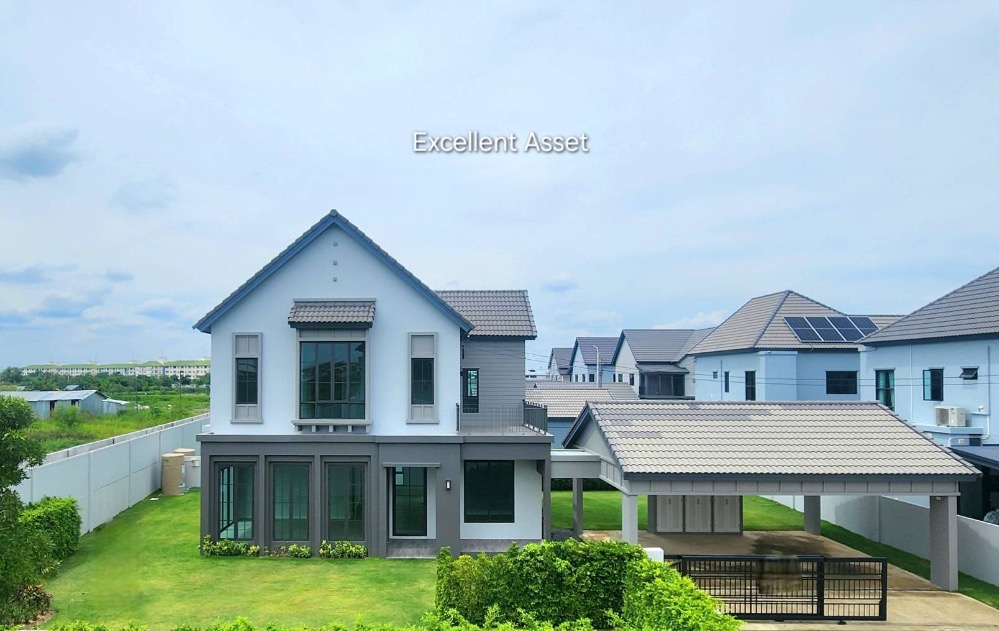 For SaleHouseRama 2, Bang Khun Thian : 🔥 𝐒𝐩𝐞𝐜𝐢𝐚𝐥 𝗽𝗿𝗶𝗰𝗲 Special unit, single price* 8.99 million 🔥 Saransiri Thian Talay 30, single-family home, Modern Farmhouse style, near expressway, near Central Rama 2