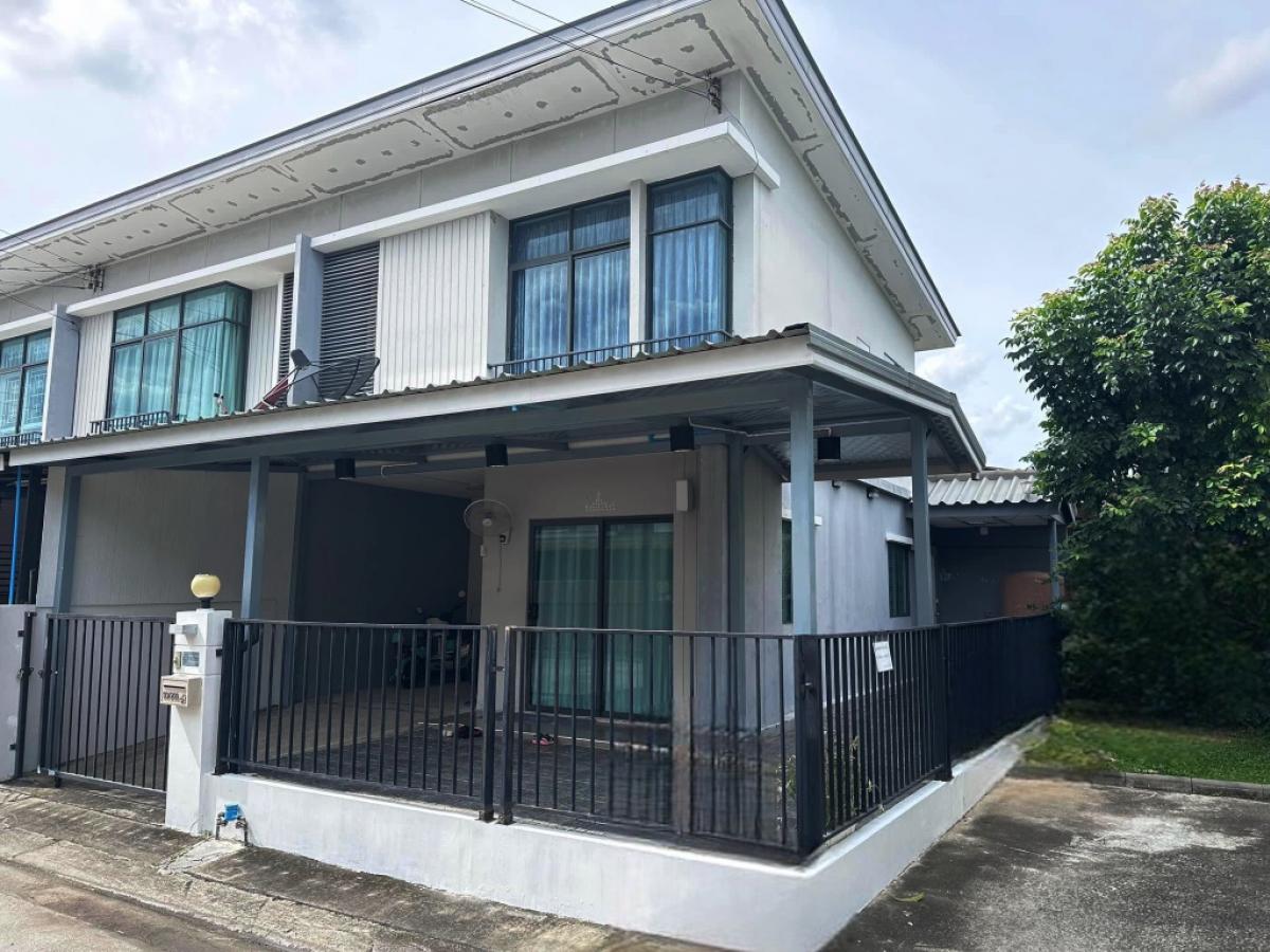 For RentTownhouseChaengwatana, Muangthong : 17,000.- Townhome, corner house, with furniture, Pruksa Ville Village, Sri Saman 65/1, next to Robinson Sri Saman, near Duang Kaew Market, Phra Phruehathai School, Don Mueang Airport