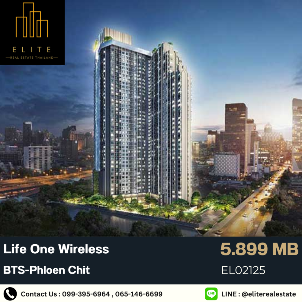 For SaleCondoWitthayu, Chidlom, Langsuan, Ploenchit : 💥 Golden Opportunity 💥 For Sale Condo Life One Wireless High Floor Price Lower Than Estimate Built-in Room Fully Furnished In Excellent Condition 💯 Near BTS-Ploenchit 🚄 Don't miss the opportunity to own it!!