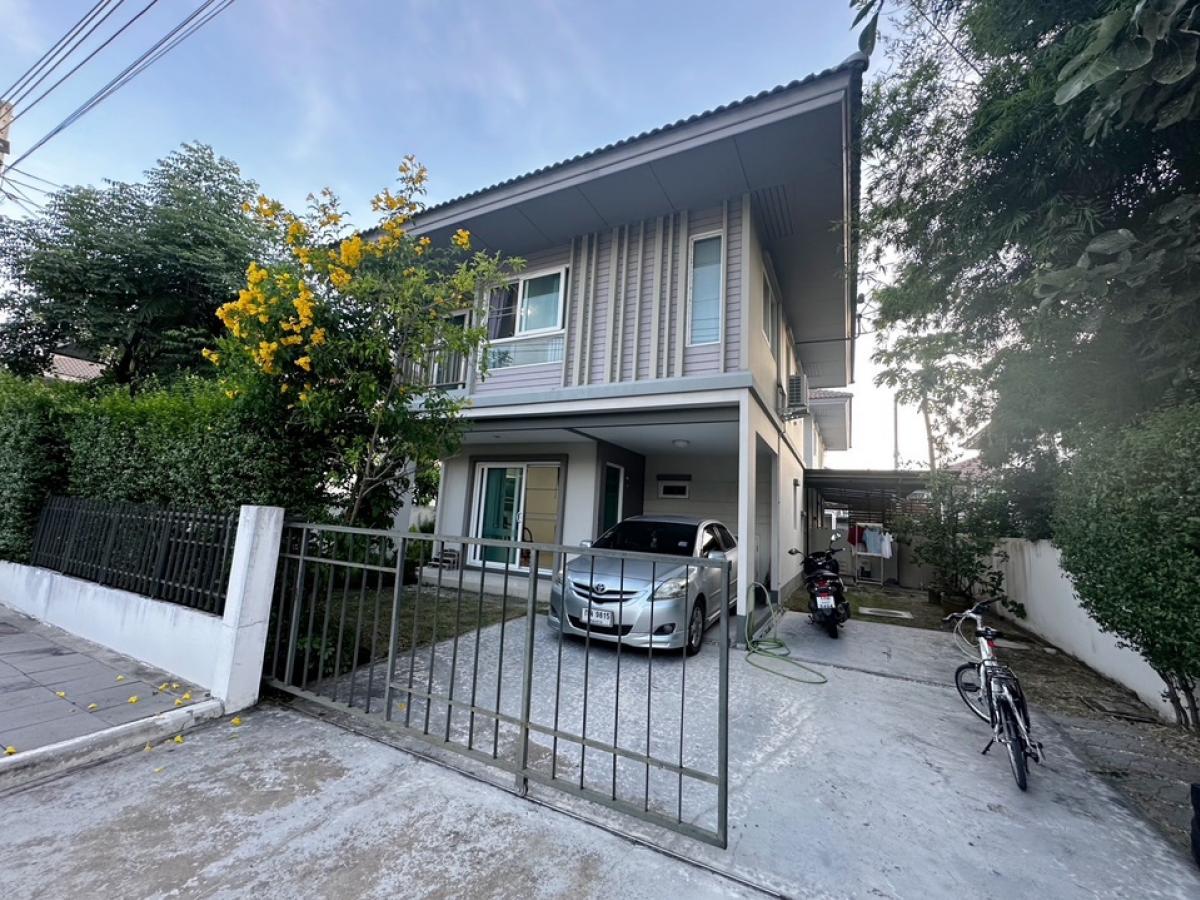 For SaleHousePathum Thani,Rangsit, Thammasat : For sale at the cheapest price, front zone of Suan Habitia Bond Ratchaphruek, 50 sq m, good condition, near Sri Saman Expressway, Chaeng Watthana Tollway