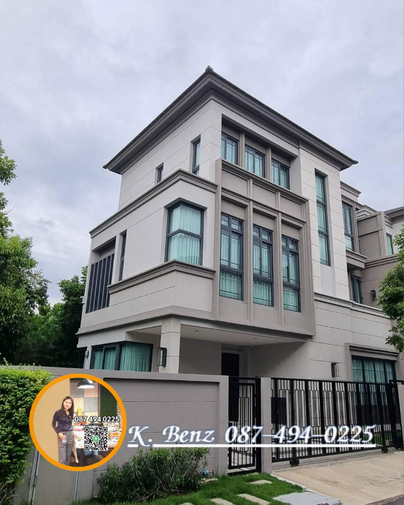 For RentHousePattanakan, Srinakarin : 3-storey luxury duplex home for rent ,corner house, The Sonne, Srinakarin-Bangna, near Mega Bangna