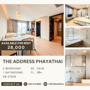 For RentCondoRatchathewi,Phayathai : The Address Phayathai 2 Bed 28,000