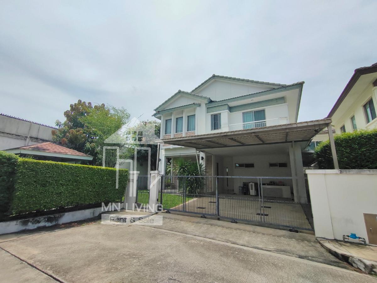 For RentHouseRama5, Ratchapruek, Bangkruai : Single house for rent, very good location, on Chaiyaphruek Road, Manthana Ratchaphruek-Chaengwattana project, beautiful house, new condition, decorated, ready to move in