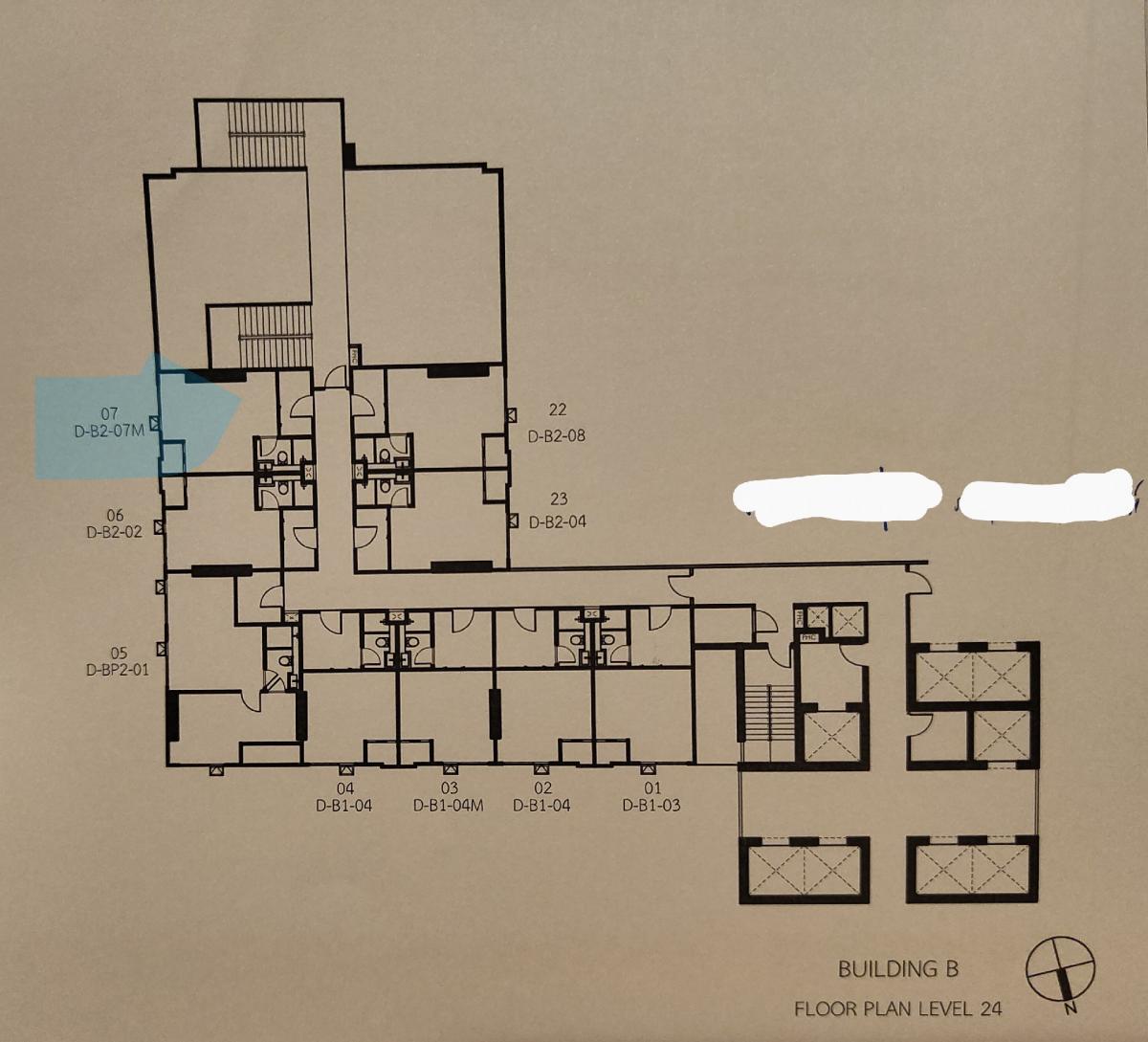 Sale DownCondoPinklao, Charansanitwong : Selling down payment at cost, Origin Plug & Play Sirindhorn Station Condo, 24th floor, Building B, Room 2407 Duo space, end room, private, next to the sky garden