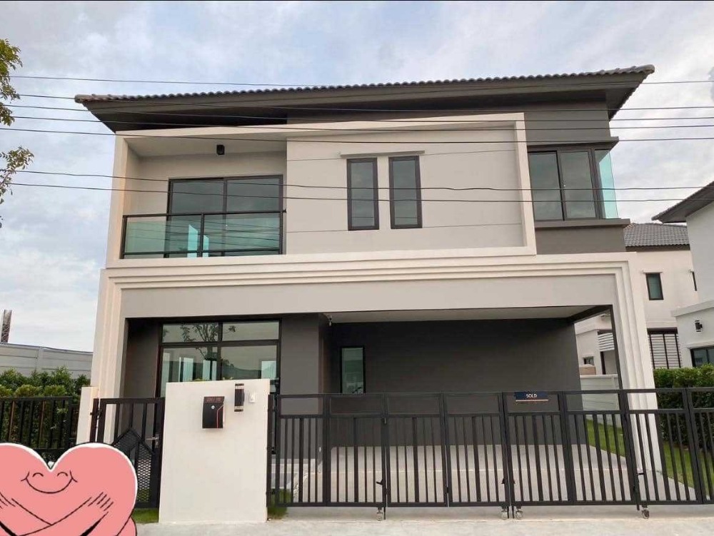 For SaleHouseNawamin, Ramindra : S-GORW101 For sale, single house, Grand Britannia, Wongwaen, Ram Intra, 2 floors, size 52.2 sq m., usable area 180 sq m., 4 bedrooms, 3 bathrooms, 8.5 million 063-759-1967