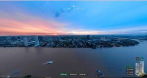 Sale DownCondoRama 8, Samsen, Ratchawat : Down payment sale, 2 bedrooms, 2 bathrooms, 97 sq m, riverside building, 35th floor+