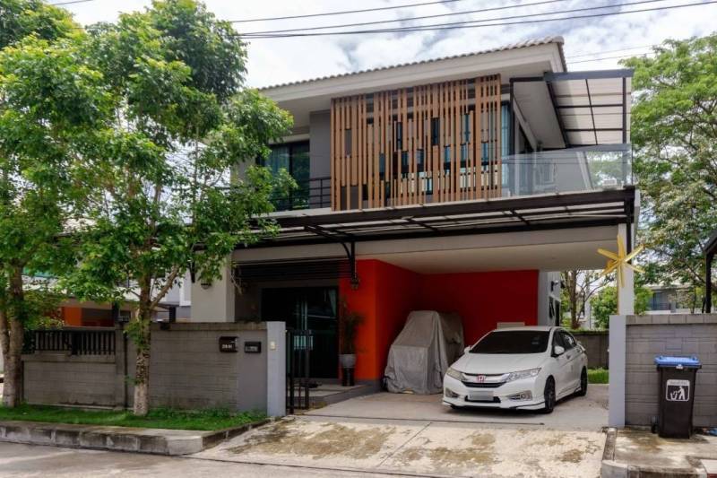 For SaleHouseYothinpattana,CDC : S-MHAV101 For sale, single house, My Home Avenue Village, Ram Intra-Chatuchak, 2 floors, 51.8 sq m, usable area 207 sq m, 3 bedrooms, 3 bathrooms, 6.1 million 063-759-1967