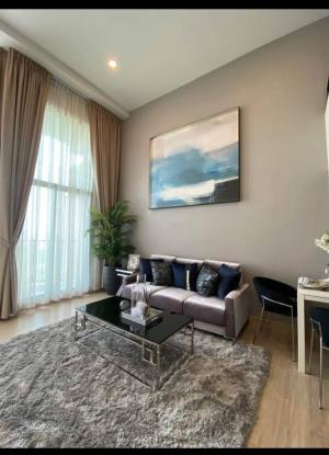 For RentCondoRattanathibet, Sanambinna : Knightsbridge Duplex Tiwanon Condo Knightsbridge Duplex Tiwanon, beautiful room, fully furnished, the most livable in the project has arrived. Available for immediate reservation **This position is the largest room** in the same type, size 46 square meter