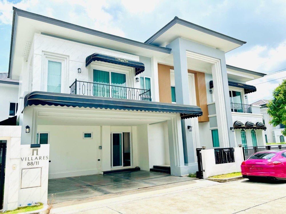 For SaleHouseMahachai Samut Sakhon : For sale, large single house, Villares Type A #Villares, size 100.03 square wah, Ekachai-Bang Bon, decorated, fully furnished