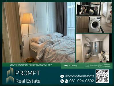 For RentCondoSamut Prakan,Samrong : AB05447 - BROMPTON Pet Friendly Sukhumvit 107- 26.73 sqm