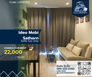 For RentCondoWongwianyai, Charoennakor : For Rent 🏙️Ideo Mobi Sathorn I Ideo Mobi Sathorn🛌2 beds 51 sq.m.🚝BTS Krung Thon Buri