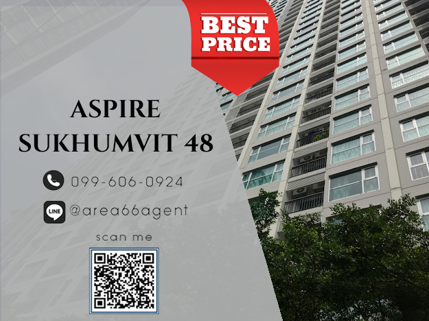 For SaleCondoOnnut, Udomsuk : 🔥 For sale!! Condo Aspire Sukhumvit 48