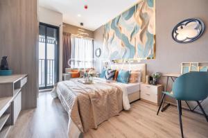 For SaleCondoOnnut, Udomsuk : 🔥3.69 MB (All in)🔥 - Nice Decorate Studio with Partition High Fl. 25+ Good Location BTS ON Nut 650 m. at KnightsBridge Prime Onnut Condo / For Sale