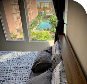 For RentCondoPathum Thani,Rangsit, Thammasat : Corner room 🔥 Ready to move in 🔥 Pool view 🔥++ Condo for rent, Fa Dome, Thammasat University + Rangsit, 5th floor, fully furnished **++