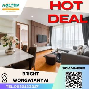 For RentCondoWongwianyai, Charoennakor : #N360 Condo for rent Bright Wongwianyai