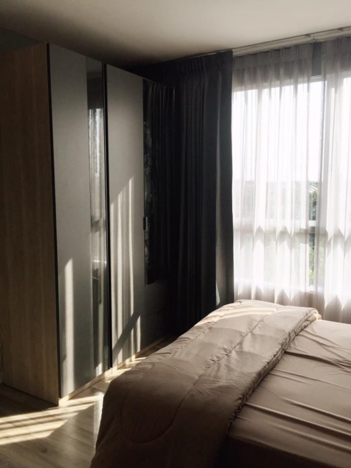 For RentCondoLadkrabang, Suwannaphum Airport : 🔥Urgent for rent 🔥 D Condo On Nut-Rama 9, very beautiful room, doesn't block the view, near ARL Ban Thap Chang Station.