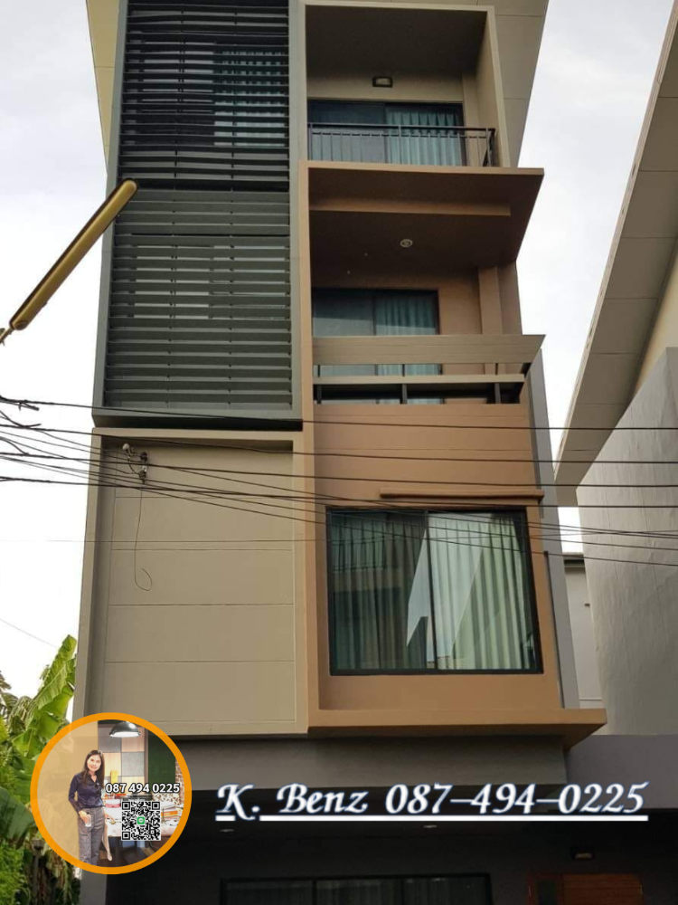 For RentTownhouseChaengwatana, Muangthong : For rent: Twin townhouse, stylish design, corner house, Haus Clover Ratchaphruek - Chaengwattana, unfurnished, already decorated