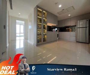 For RentCondoRama3 (Riverside),Satupadit : For rent 🔥Starview Rama3 🔥 2 bedrooms, river view, high floor, ready to move in // For more information, contact LineID:@promptyou5