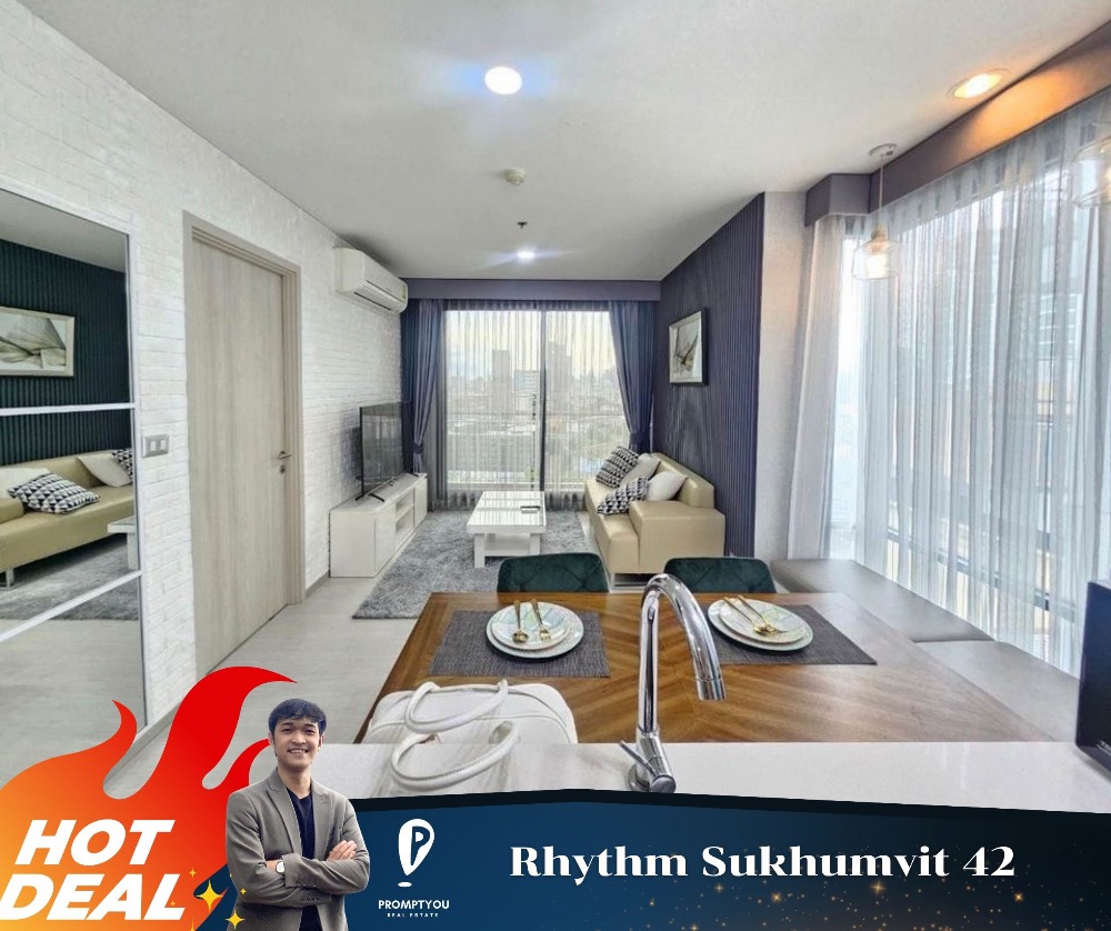 ให้เช่าคอนโดสุขุมวิท อโศก ทองหล่อ : ให้เช่า 🔥 Rhythm Sukhumvit 42 🔥ห้องใหญ่ เฟอร์ครบ พร้อมเข้าอยู่ //สอบถามเพิ่มเติมที่ LineID:@promptyou5