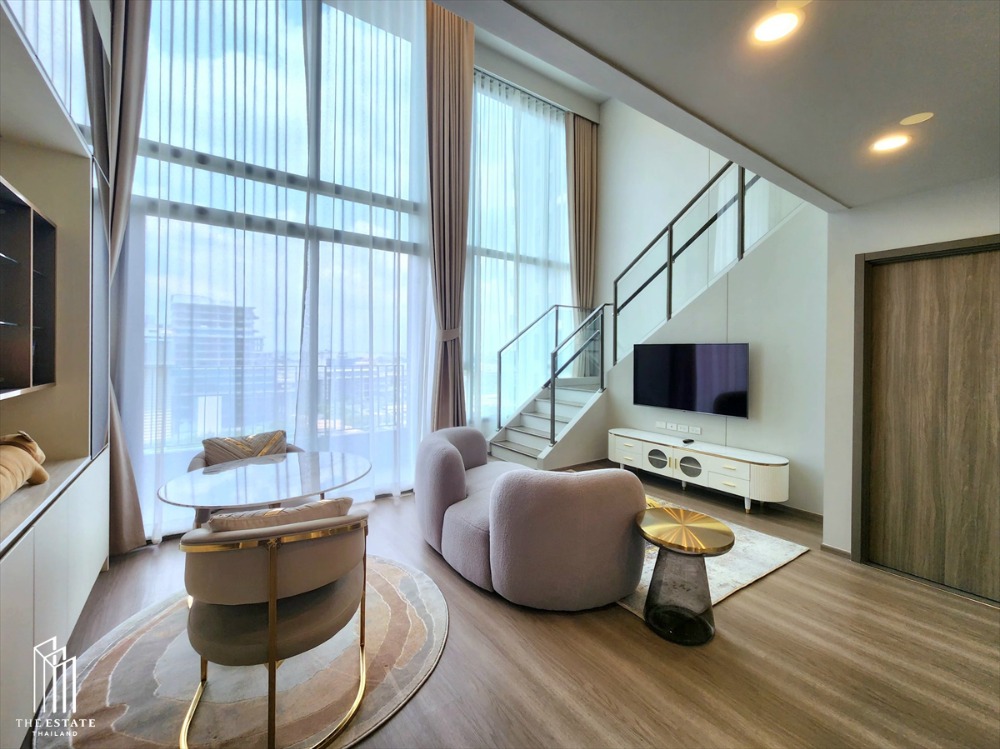 For RentCondoBangna, Bearing, Lasalle : For Rent: Whizdom The Forestias (Mytopia) Spacious Duplex with an open view, fully furnished with appliances @45,000 Baht.