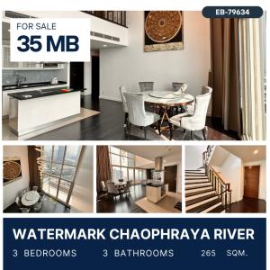 ขายคอนโดวงเวียนใหญ่ เจริญนคร : Watermark Chaophraya River Penthouse Triplex, Pet Allowed