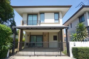 For RentHousePhutthamonthon, Salaya : For rent: semi-detached house, end unit, The Balance Pinklao-Sai 5 project