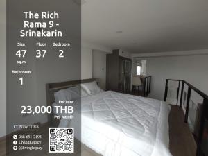 For RentCondoPattanakan, Srinakarin : SJ2TWB Condo for rent The Rich Rama 9 - Srinakarin 47 sq m. 37th floor line id : @livinglegacy call : 088-651-2193