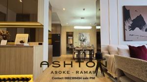 For SaleCondoRama9, Petchburi, RCA : ASHTON ASOKE-RAMA 9 2 bedrooms, rare room, 30th floor+, special plan, fully furnished, large room, 71 square meters, price 22 million baht*