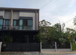 For RentTownhouseNonthaburi, Bang Yai, Bangbuathong : For rent, new townhouse, Pleno Village, Rattanathibet-Bangyai, 2 bedrooms, 3 bathrooms, large house, corner house, pets allowed, ready to move in, near Central Westgate