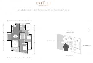 ขายดาวน์คอนโดสุขุมวิท อโศก ทองหล่อ : THE ESTELLE 2 Bed 99 Sq.m. Price : 42,500,000 | 📞0659826412 /Line: chatt.06