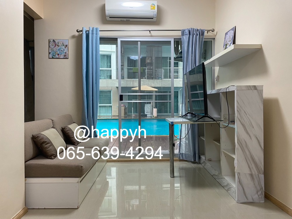 For SaleCondoOnnut, Udomsuk : M4437 - Condo for sale A Space Sukhumvit 77 with furniture, pool view