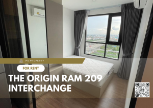 For RentCondoMin Buri, Romklao : For rent 🔺 The Origin Ram 209 Interchange 🔺 next to 2 interchange train lines, complete with furniture and electrical appliances.