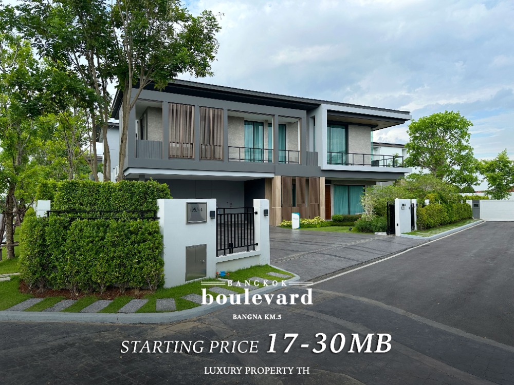 For SaleHouseBangna, Bearing, Lasalle : Bangkok Boulevard Bangna Km.5 : New house, ready to move in from SC Asset - make an appointment to visit the project, contact 093-962-5994 (KIM)