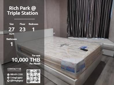 For RentCondoPattanakan, Srinakarin : https://propertyhub.in.th/listings/lw67s1hn-Condo for rent-rich-park-triple-station-27-sq m-floor-23-line-id-livinglegacy-call-088-651-2193---4646871