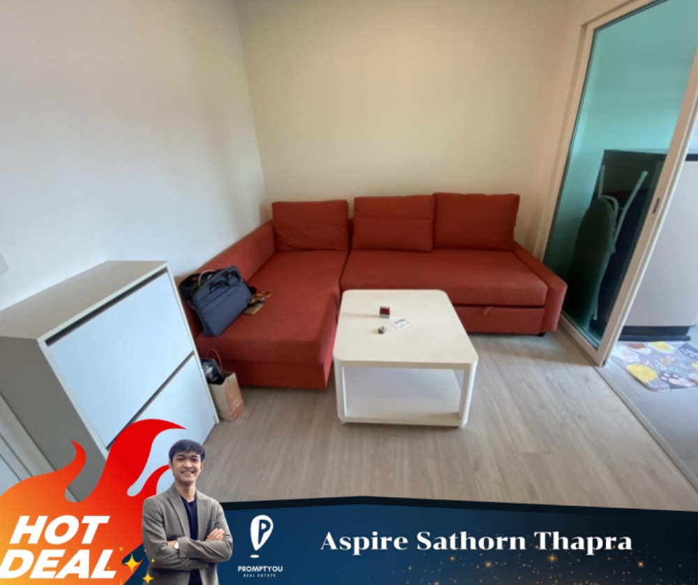 For RentCondoThaphra, Talat Phlu, Wutthakat : For rent 🔥Aspire Sathorn Thapra 🔥High floor, not on the road, complete electrical appliances #with washing machine #no parking space Interested, contact LineID:@promptyou5