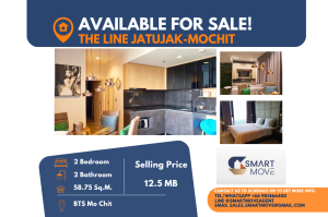 For SaleCondoSapankwai,Jatujak : Code C20240300993.......The Line Jatujak - Mochit sale with tenant, 2 bedroom, 2 bathroom, high floor, furnished, Special Deal!!