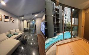 For RentCondoSukhumvit, Asoke, Thonglor : For rent: Ashton Residence 41, Super Luxury Low Rise Condo, private, in the heart of Nana, 2 bedrooms, 2 bathrooms, fully furnished, pool view, near BTS Nana